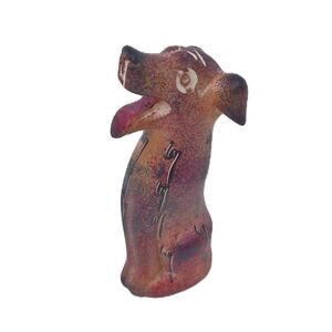 Vintage Handmade Soapstone Dog Kenya